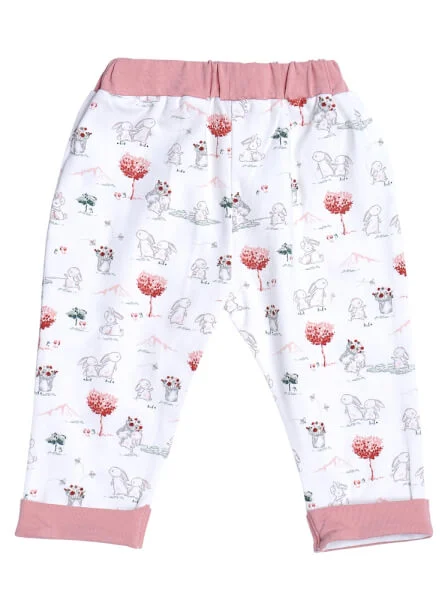 Bộ áo quần thun bé gái dài CF G1220010 (6M-24M,Trắng)