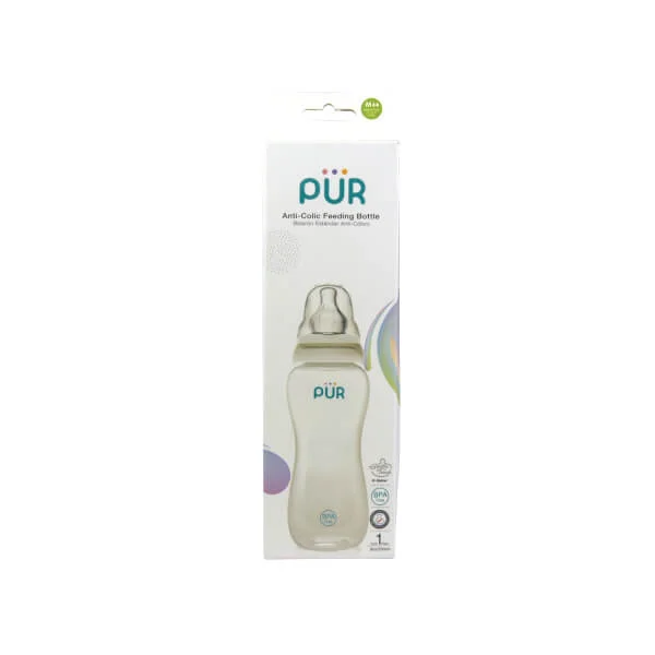 Bình sữa Pur cổ thường Comfort Feeder với van chữ V, 250ml