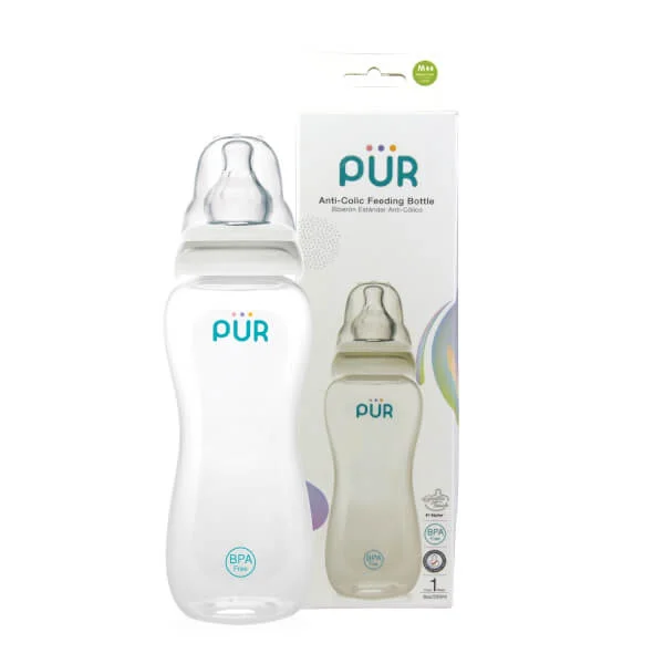 Bình sữa Pur cổ thường Comfort Feeder với van chữ V, 250ml