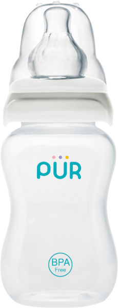 Bình sữa Pur cổ thường Comfort Feeder với van chữ V, 120ml
