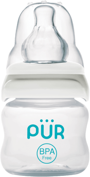 Bình sữa Pur cổ thường Comfort Feeder với van chữ V, 60ml
