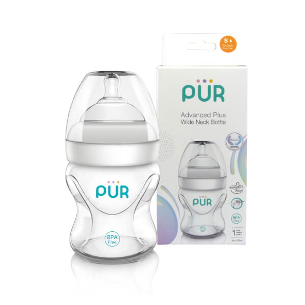 Combo 2 Bình sữa Pur cổ rộng Milk Safe 150ml