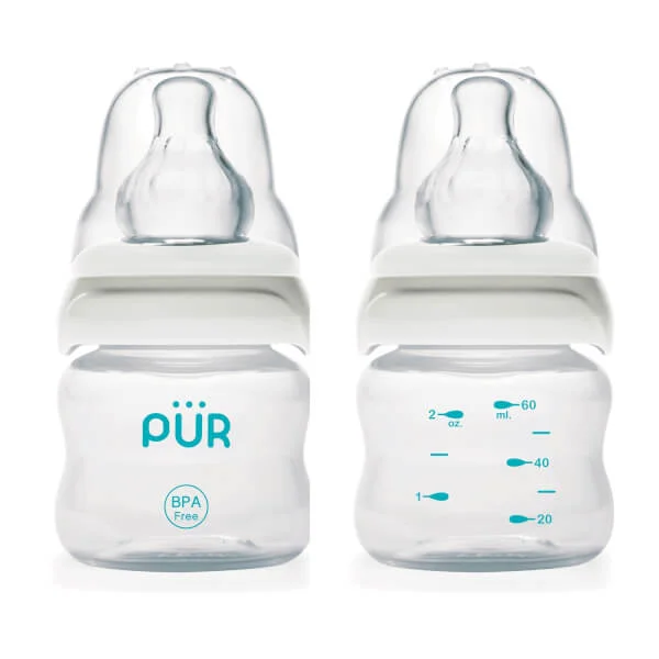 Bình sữa Pur cổ thường Comfort Feeder với van chữ V, 60ml