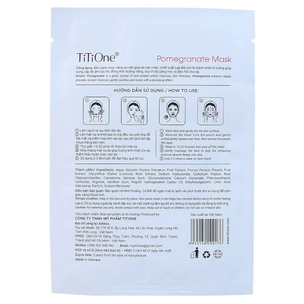 Mặt nạ Titione chiết xuất Lựu đỏ 22g