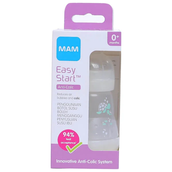 Bình sữa Mam Easy Start Anticolic (chống đầy hơi, 160ml, trắng kem)
