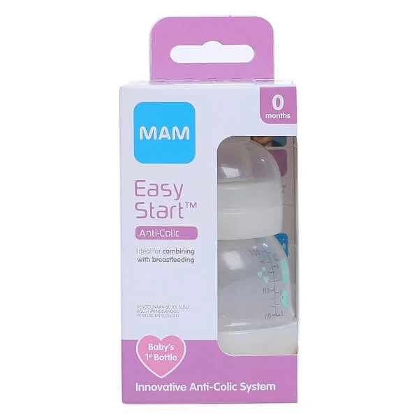 Bình sữa Mam Easy Start Anticolic (chống đầy hơi, 130ml, trắng kem)