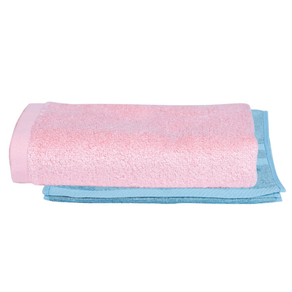 Combo 1 Khăn sợi sồi kháng khuẩn ConCung Good FM2W hồng 34x80(cm) và 1 Khăn sợi tre ConCung Good FM1W xanh 34x80 (cm)