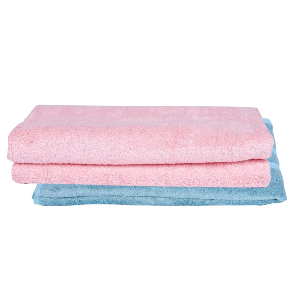 Combo 1 Khăn sợi sồi kháng khuẩn ConCung Good BM3W hồng 70x130(cm) và 1 Khăn sợi tre ConCung Good BM9J xanh 70x130(cm)