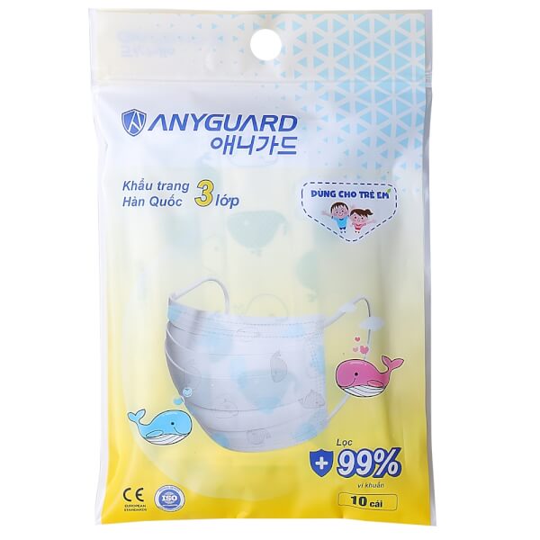 Khẩu trang y tế cho bé Anyguard (10 cái/ túi)