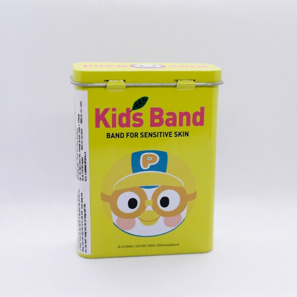 Băng Keo Cá Nhân Kids Band (Pororo - Hộp Thiếc Màu Vàng) 25 Miếng