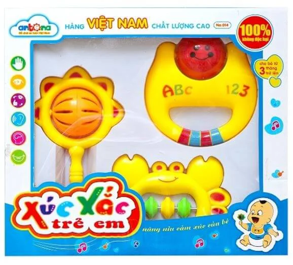 Xúc xắc trẻ em - Hộp 3 chiếc (LNV)