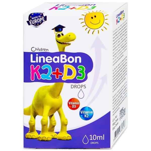 Combo 2 Vitamin D3 giúp tăng chiều cao cho bé Lineabon K2+D3