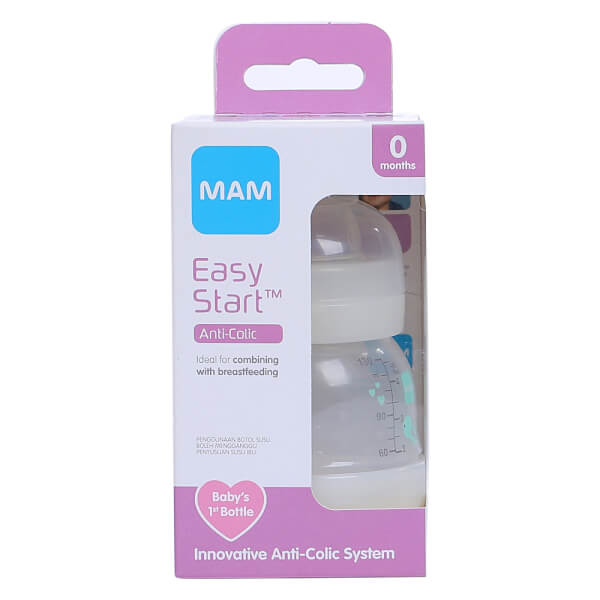 Combo 2 Bình sữa Mam Easy Start Anticolic (chống đầy hơi, 130ml, trắng kem)