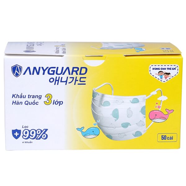 Combo 2 Khẩu trang em bé Anyguard (50 cái/hộp)