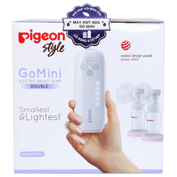 Combo 1 Balo đa năng cho mẹ bỉm sữa - màu xanh M37662 & 1 Máy hút sữa điện đôi Pigeon (Gomini)