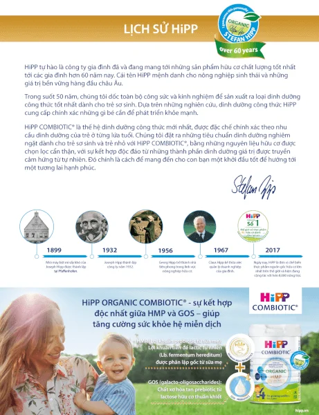 Sữa Hipp 1 Combiotic Organic Infant 350g (0-6 tháng)