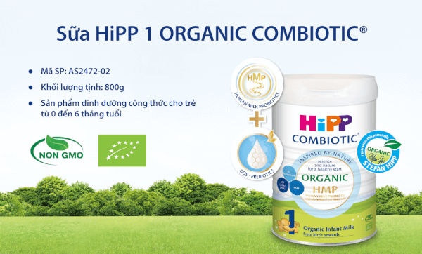 Sữa Hipp 1 Combiotic Organic Infant 800g (0-6 tháng)