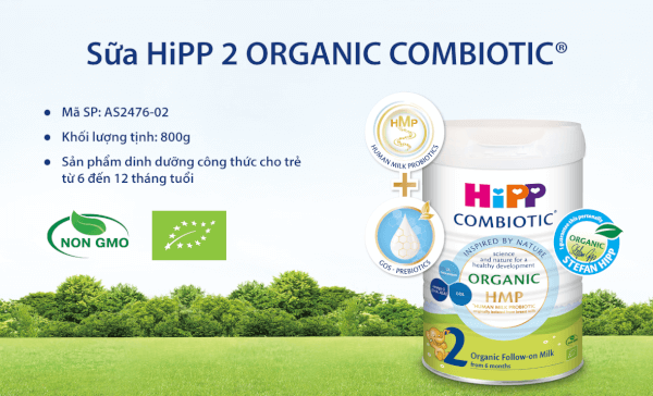 Sữa Hipp 2 Combiotic Organic Follow-on 800g (6-12 tháng)