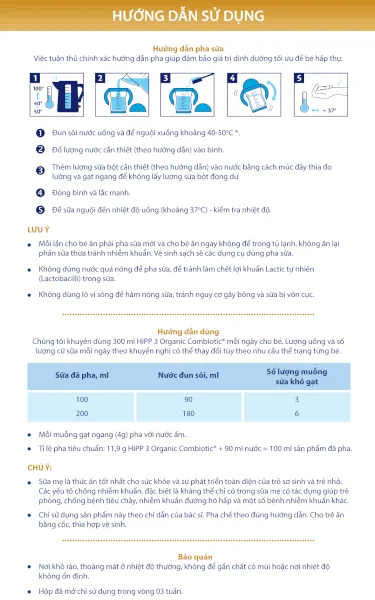 Sữa Hipp 3 Growing - up Combiotic 800g (từ 12 tháng)