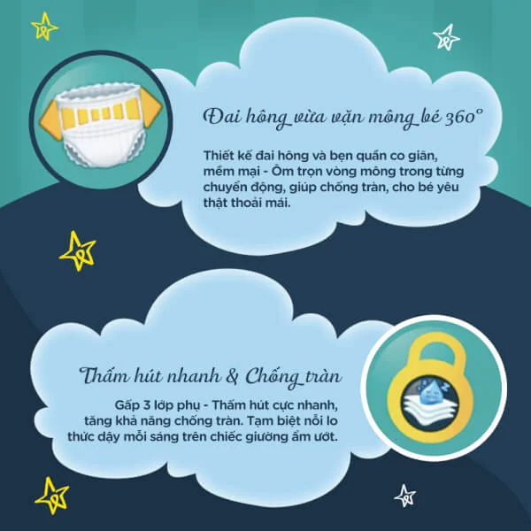 Bỉm tã quần Pampers ngủ ngon size XL 26 miếng (12-17kg)