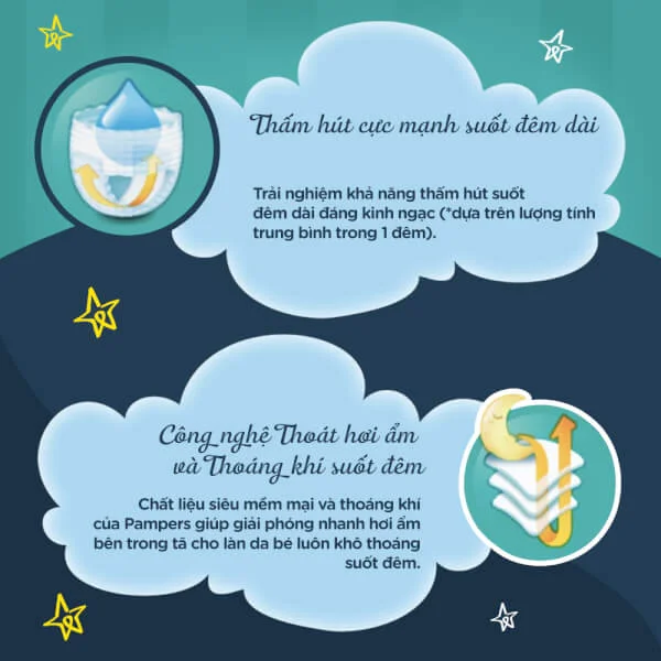 Bỉm tã quần Pampers ngủ ngon size XL 26 miếng (12-17kg)