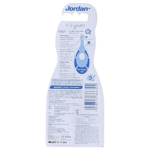 Bàn chải đánh răng Jordan Step 1 (0-2 tuổi)