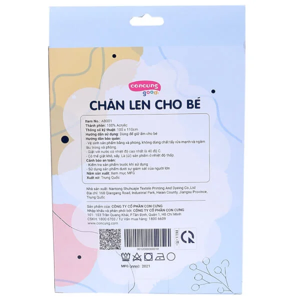 Chăn len cho bé ConCung Good (hồng)