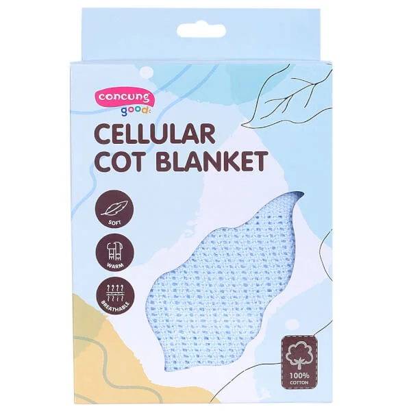 Chăn lưới cho bé ConCung Good (100x120cm, Xanh)