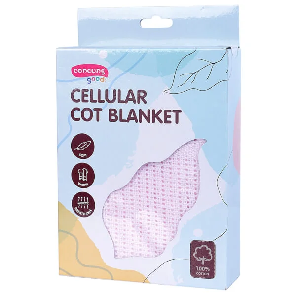 Chăn lưới cho bé ConCung Good (70x90cm, Hồng)