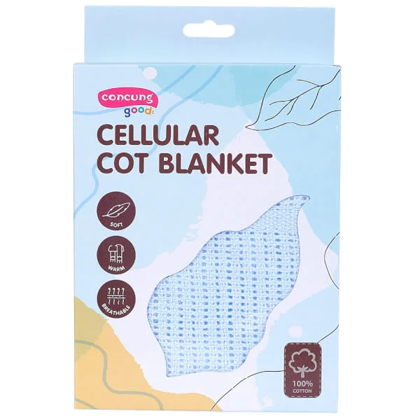Chăn lưới cho bé ConCung Good (70x90cm, Xanh)