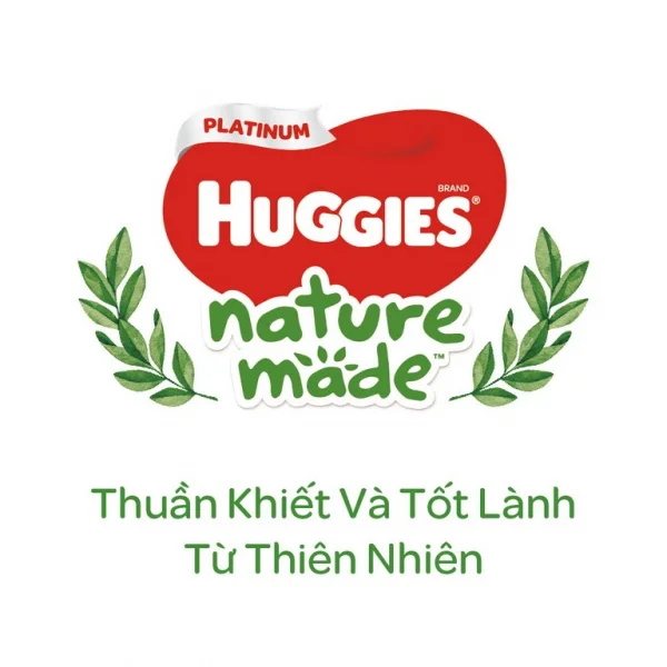 Combo 2 bỉm tã dán Huggies Platinum Nature Made size L 54 miếng (9-14kg)