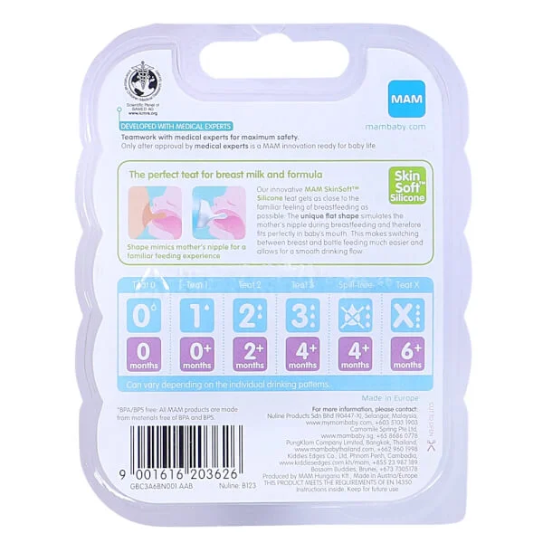 Núm ty MAM silicone (4 tháng trở lên)