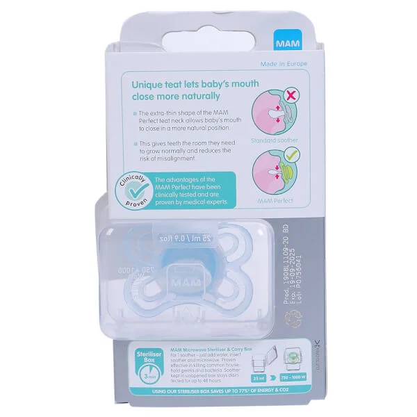 Ty ngậm Mam Perfect silicone boys (2-6 tháng tuổi)