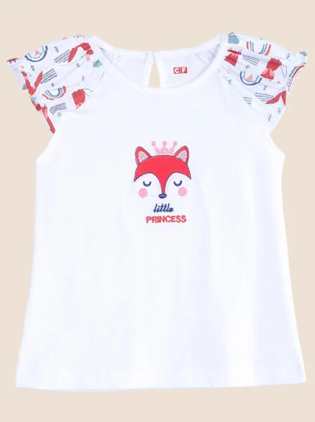 Bộ áo quần bé gái ngắn MON CF G0221007 (6-24M,Trắng)