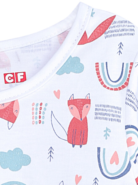 Bộ áo quần bé gái dài  MON CF G0221006 (6-24M,Trắng)