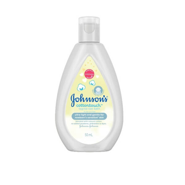 Sữa tắm gội Johnsons baby cotton 50ml hàng trưng bày