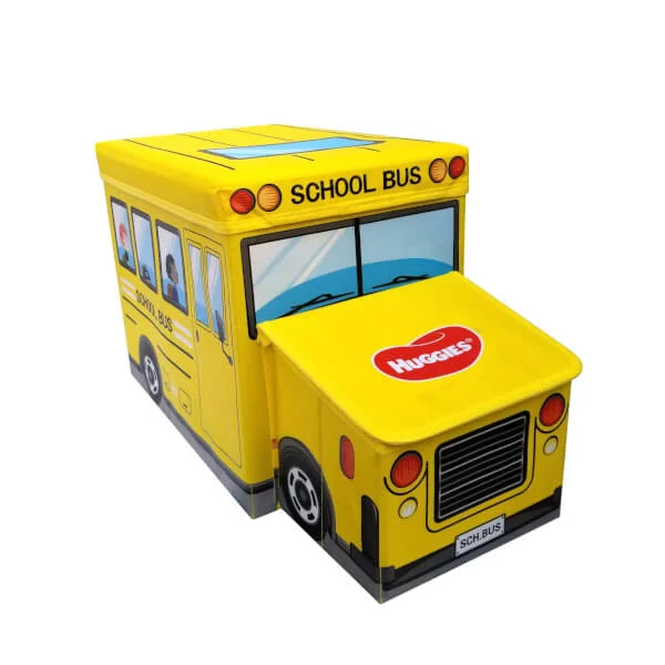 QT Huggies_Thùng đựng đồ chơi đa năng school bus