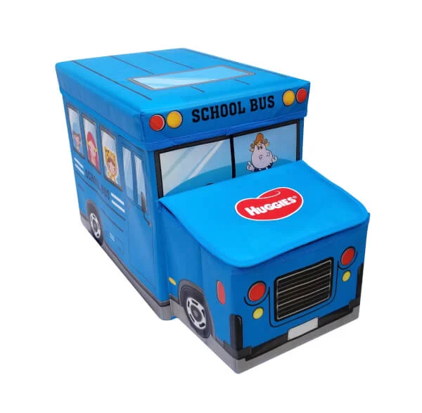 QT Huggies_Thùng đựng đồ chơi đa năng school bus