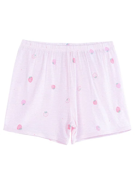 Bộ thun mặc nhà bé gái ngắn CF G0221003 (1-6Y,Trắng)