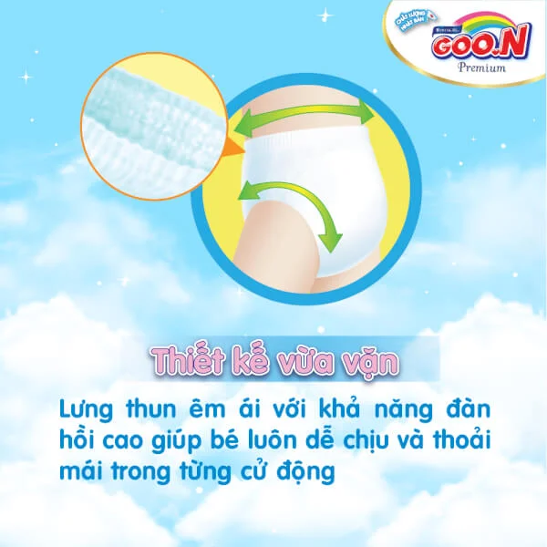 Bỉm tã quần Goon Premium size M 56 miếng (7-12kg)