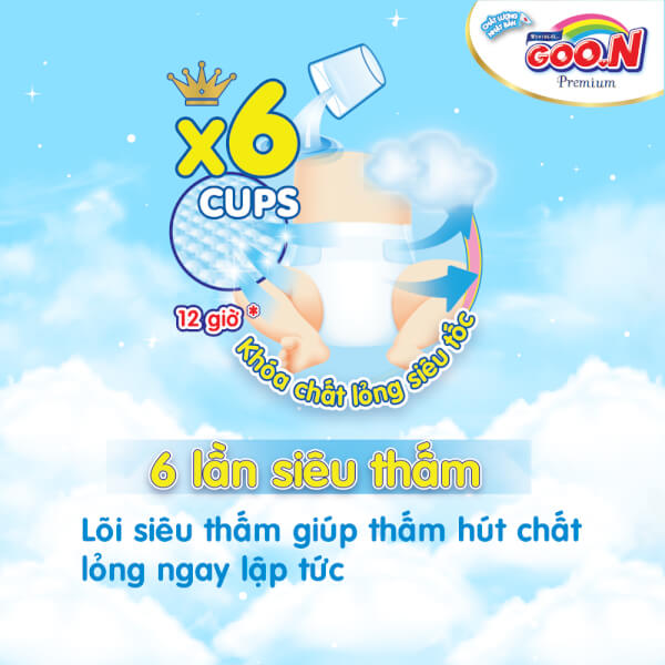 Bỉm tã dán Goon Premium size L 50 miếng (9-14kg)