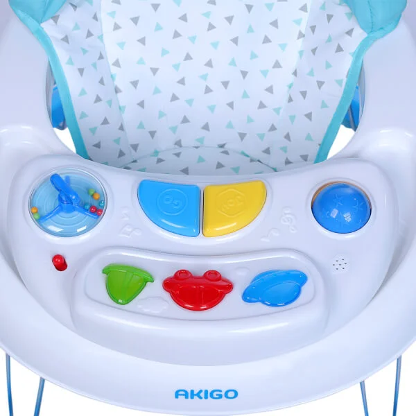 Xe tập đi Akigo khung tròn W2116TP7 màu xanh