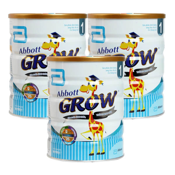 Combo 3 lon Sữa Abbott Grow 1 900g (0-6 tháng)