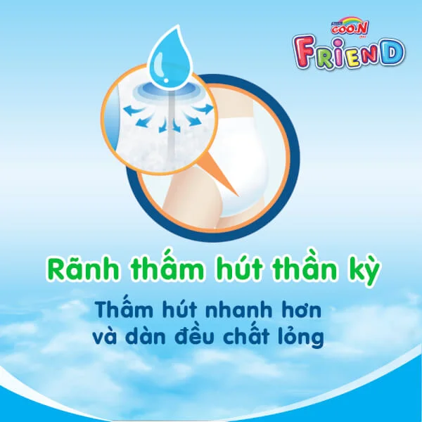 Tã quần Goon Friend Renew Super Jumbo (M, 54 miếng) + 6 miếng