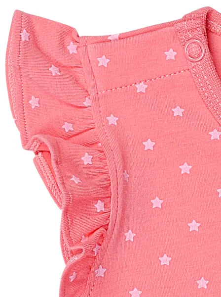 Bodysuit bé gái dài CF G1220015 (6M/9M/12M,Hồng)