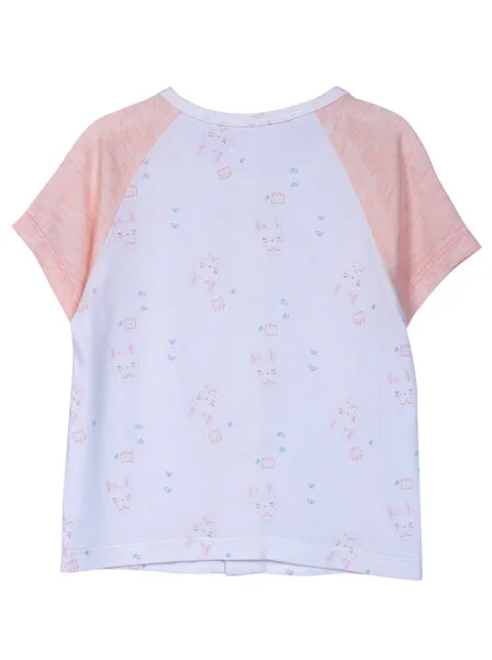 Bộ sơ sinh ngắn vải kháng khuẩn CF I0321005 (0-9M, Cam họa tiết)