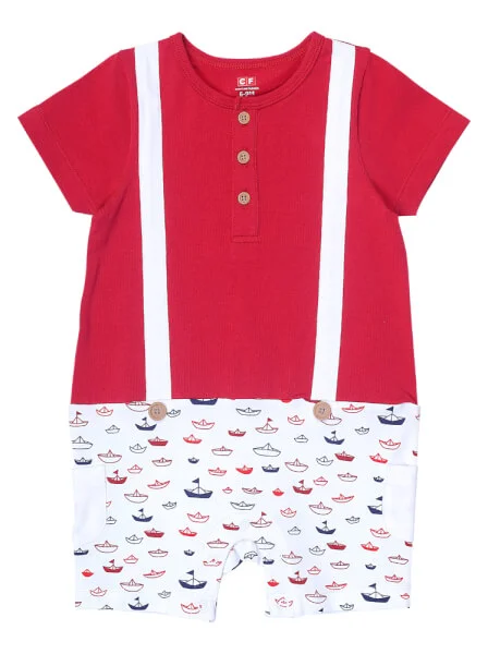 Bodysuit bé trai đùi CF B1220029 (6M/9M/12M,Đỏ)