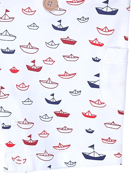 Bodysuit bé trai đùi CF B1220029 (6M/9M/12M,Đỏ)