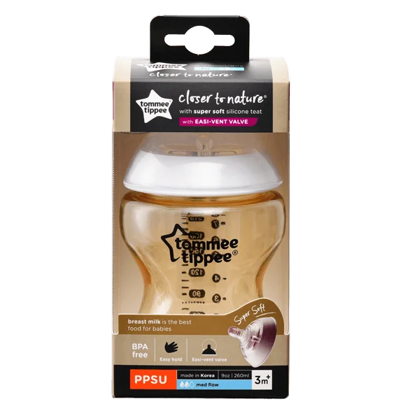 Bình sữa PPSU ty siêu mềm tự nhiên Tommee Tippee Closer to Nature 260ml