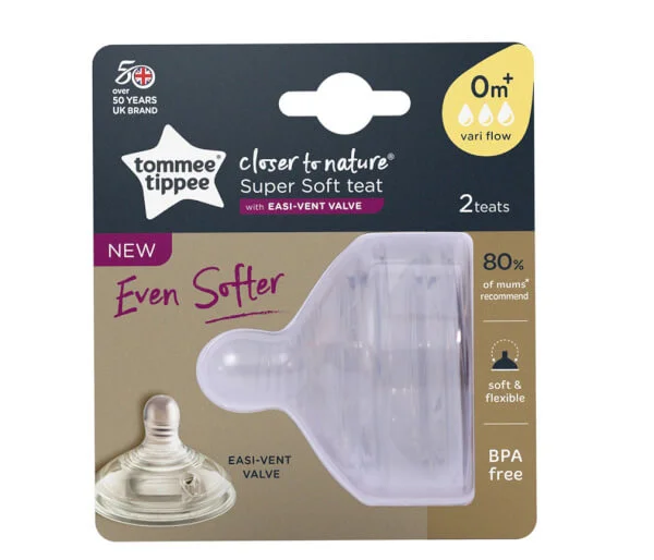 Núm ty cho bé Tommee Tippee Closer to Nature Variflow (vỉ đôi)